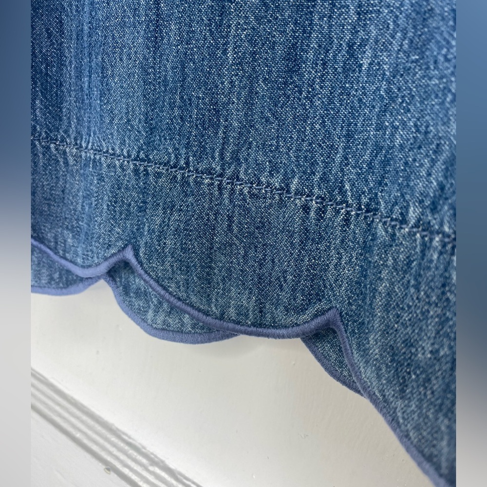 Boss NWT Classic Blue Jean Scalloped Shorts - Picture 2 of 5